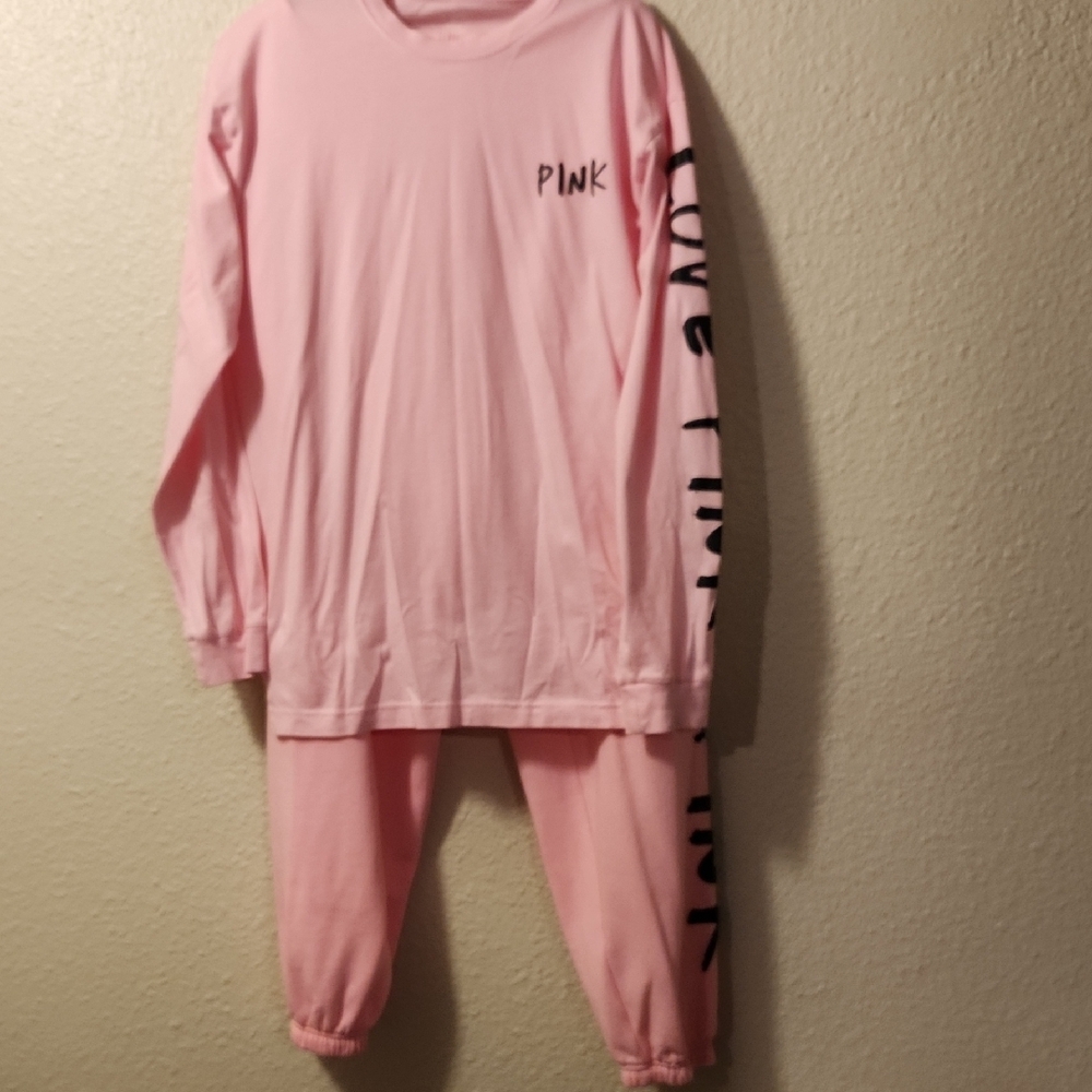 Pink Set with Long-Sleeve Top and Pants